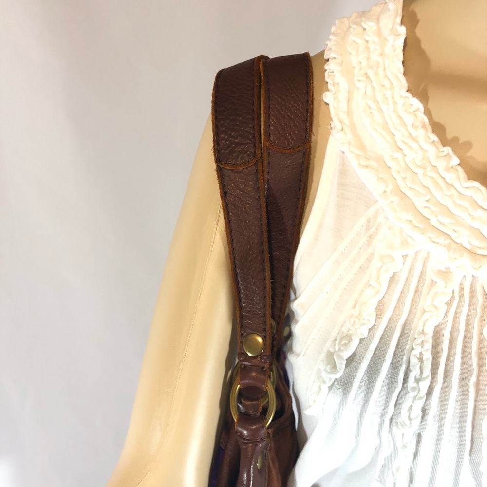 Lucky Brand Multicolor Patchwork Suede Shoulder Bag - Picture 7 of 8